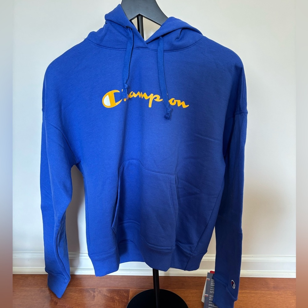 Champion Powerblend Hoodie Blue‎ NWT